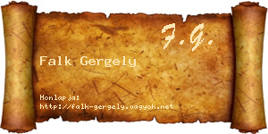 Falk Gergely névjegykártya